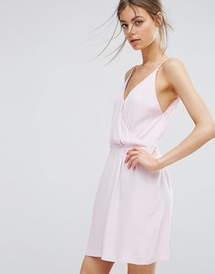 Короткое платье с кружевной отделкой Samsoe & Samsoe Ginni - Розовый