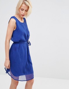 Ярко-синее платье с завязкой на поясе Lavand - Синий