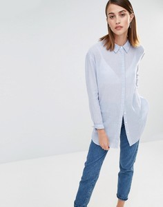Рубашка в полоску с длинными рукавами Selected Crissie - Синий