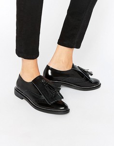 Кожаные туфли на плоской подошве ASOS MARIELLA Premium - Черный
