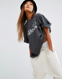 Oversize-футболка с логотипом Ellesse - Серый