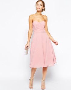 Платье миди для выпускного TFNC - Розовый