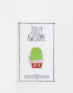 Эмалированный значок с кактусом Jolly Awesome - Мульти