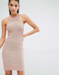 Трикотажное платье мини Parallel Lines - Розовый