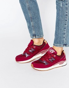 Бордовые кроссовки с каучуковой подошвой New Balance 530 - Красный