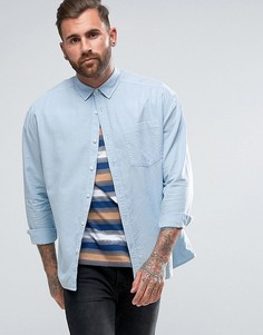 Голубая оксфордская oversize-рубашка ASOS - Темно-синий