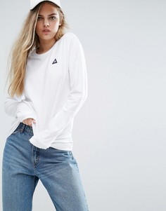 Свитшот бойфренда с вышитым логотипом Le Coq Sportif - Белый