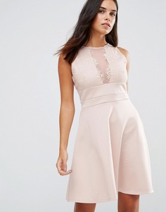 Короткое приталенное платье Wal G - Розовый