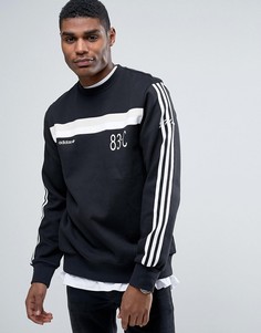 Черный джемпер с круглым вырезом adidas Originals 83-C BK7518 - Черный