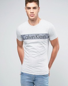 Узкая футболка с логотипом Calvin Klein Jeans Theon - Серый