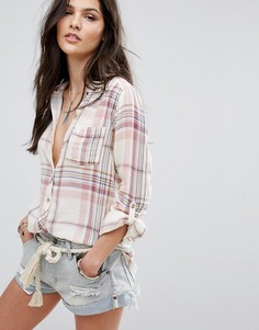 Рубашка в клетку Abercrombie & Fitch - Розовый