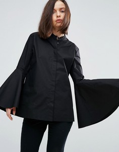 Рубашка с рукавами-колокол ASOS WHITE - Черный