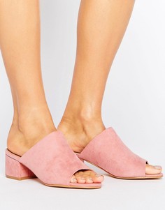 Босоножки без задника на среднем каблуке Truffle Collection - Розовый