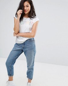 Футболка с принтом Esprit - Белый