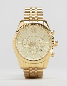 Золотистые часы с хронографом Michael Kors MK8281 Lexington - Золотой