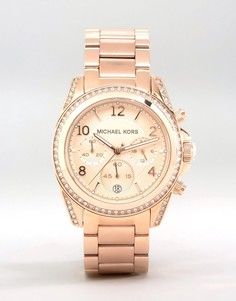 Розовато-золотые часы с хронографом Michael Kors Blair MK5263 - Золотой