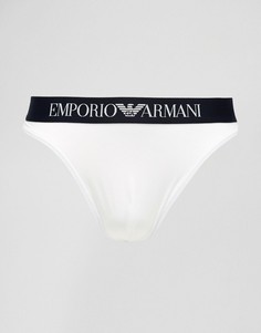 Стринги из микрофибры Emporio Armani - Белый