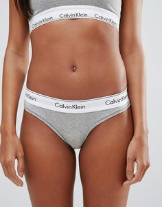 Стринги из хлопка Calvin Klein Modern - Серый