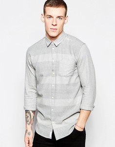Повседневная рубашка в крупную полоску Minimum - Серый