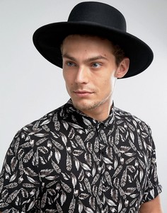 Черная шляпа с плоской тульей ASOS - Черный