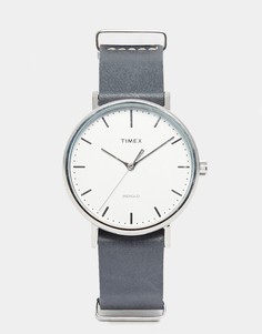 Часы с черным кожаным ремешком Timex Weekender Fairfield TW2P91300 - Черный