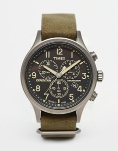 Зеленые часы-хронограф Timex Expedition Scout TW4B04100 - Зеленый
