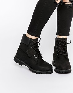 Черные ботинки со шнурками Timberland Premium 6 - Черный