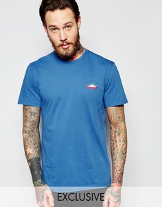 Синяя эксклюзивная футболка с логотипом гор Penfield - Синий