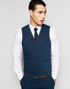 Темно-синий жилет узкого кроя ASOS - Темно-синий
