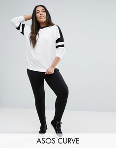 Сверхмягкие леггинсы из хлопка и модала ASOS CURVE Premium - Черный