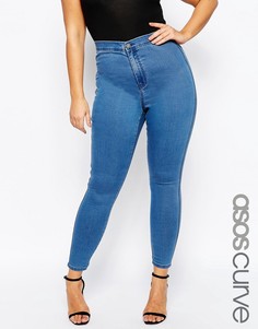 Синие джеггинсы ASOS CURVE Rivington - Синий