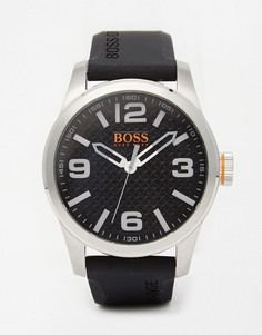 Часы с черным силиконовым ремешком BOSS Orange 1513350 By Hugo Boss Paris - Черный