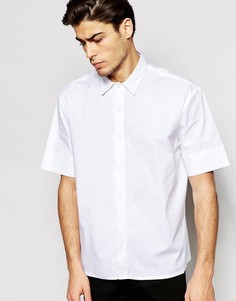 Oversize-рубашка с короткими рукавами ADPT - Белый