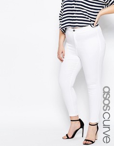 Белые джеггинсы ASOS CURVE Rivington - Белый