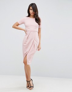 Фактурное двухслойное платье ASOS - Кремовый