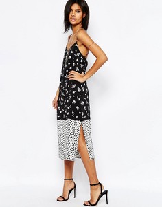 Платье миди с мелким цветочным принтом ASOS Выбирай и комбинируй - Мульти