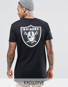 Длинная футболка Majestic Oakland Raiders эксклюзивно для ASOS - Черный