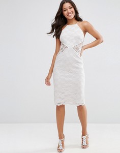 Кружевное платье-футляр миди ASOS - Серый