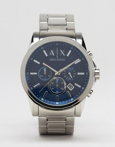 Часы с хронографом из нержавеющей стали Armani Exchange AX2509 - Серебряный