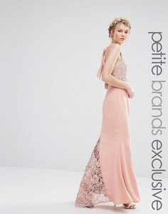 Платье-халтер макси с кружевным верхом Jarlo Petite - Розовый