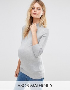 Джемпер для беременных с высоким воротом ASOS Maternity - Серый
