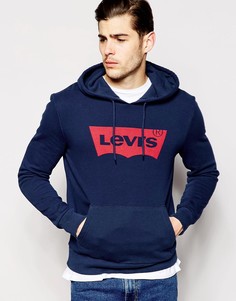 Худи с логотипом летучая мышь Levis - Синий