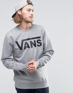 Классический серый свитшот с круглым вырезом Vans V00YX0ADY - Серый