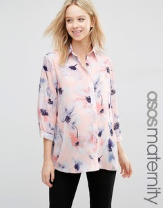Oversize-блузка для беременных с цветочным принтом ASOS Maternity - Мульти