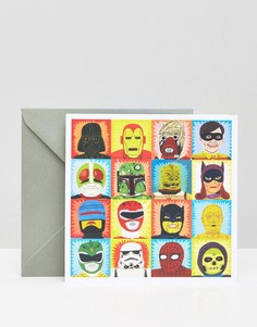 Поздравительная открытка Heroes and Villains Toasted - Мульти U Studio