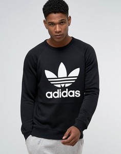 Свитшот с круглым вырезом Adidas Originals Trefoil AY7791 - Черный