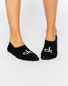 Низкие носки с логотипом в стиле ретро Calvin Klein - Черный