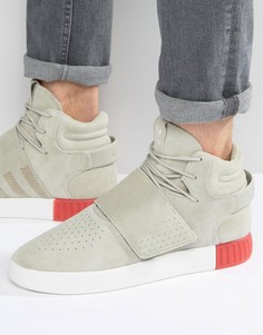 Бежевые кроссовки adidas Originals Tubular Invader BB5035 - Бежевый