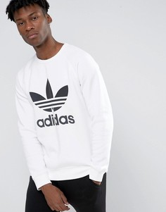 Свитшот с круглым вырезом и логотипом adidas Originals AY7794 - Белый