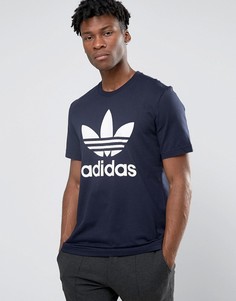 Футболка с трилистником adidas Originals AY7710 - Синий